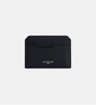 Porte cartes Gaston en cuir grain croisé - Le Tanneur - Noir