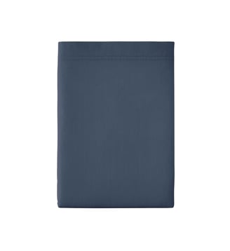 Drap plat uni en percale de coton, PREMIÈRE - Essix - Bleu nuit