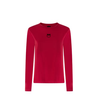 T-shirt à logo love birds - Pinko - Rouge foncé