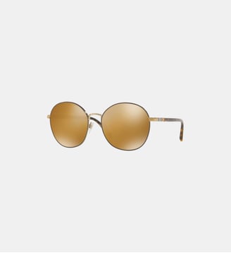 Lunettes de soleil Rond BE3094 - Burberry - Or