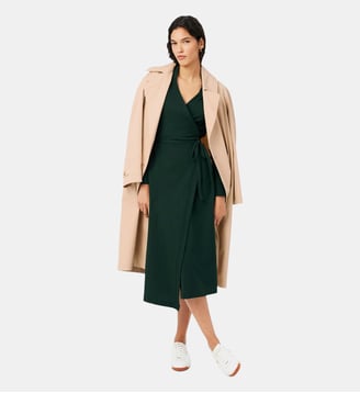 Robe cache-cœur slim fit col polo - Lacoste - Vert