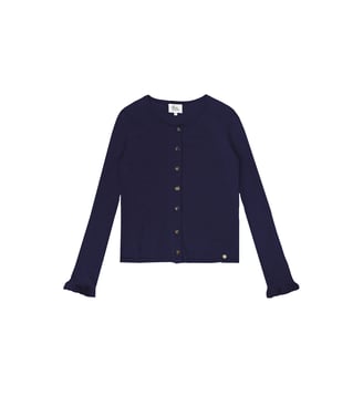 Gilet col rond uni MONET - La Petite Etoile - Marine