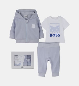 Ensemble cardigan, pantalon et t-shirt - BOSS Kidswear - Ciel