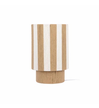 Lampe de Table Vienna Stripes - Naturel - 22x22x35cm Leitmotiv