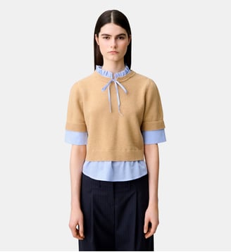 Pull rayé laine - Claudie Pierlot - Beige