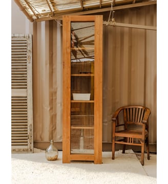 Vitrine en bois Victoria N°202- Produit chiné - Debongout - Bois clair