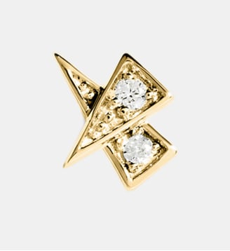 Boucle d'oreille Rockaway Etoile Diamants et Or Jaune - Statement - Or jaune