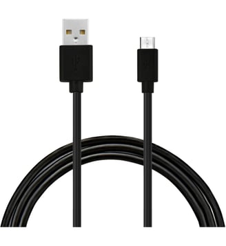 Câble micro USB vers USB 2M Noir - Essentiel B - Noir