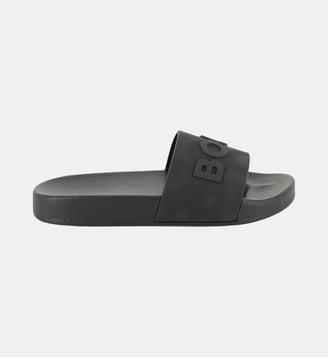 Claquettes avec sigle - BOSS Kidswear - Noir
