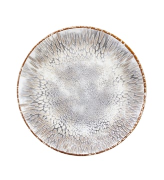 Assiette plate forme coupe - Médard de Noblat - Gris texturé