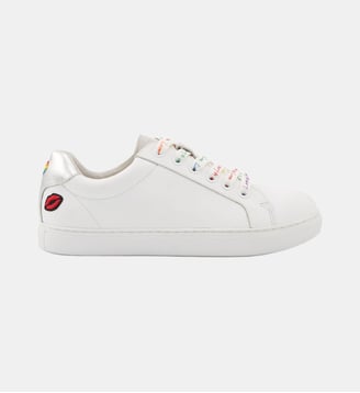 Baskets En Cuir Simone Love Is Love - Bons Baisers - Blanc