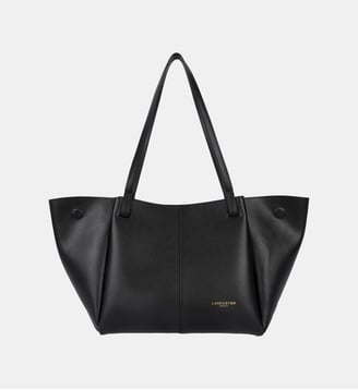 Grand sac cabas épaule Sierra Haus en cuir - Lancaster - Noir
