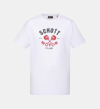 T-shirt imprimé Schott Motor Club - Schott - Blanc