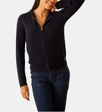 Gilet capuche uni MARIANE - La Petite Etoile - Marine