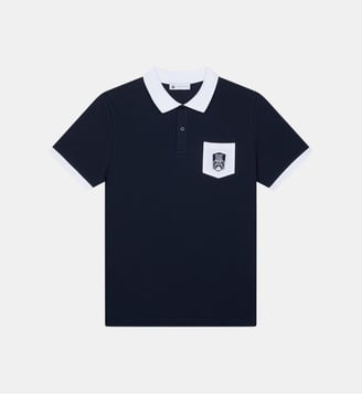 Polo coton manches courtes Rolex Paris Masters - Roland-Garros - Bleu marine