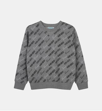 Sweat à manches longues - Kenzo Kids - Gris chine