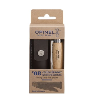 Couteau No 08 Inox hêtre tradition - Opinel - Marron