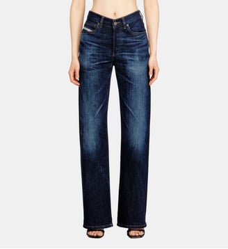 Regular Jeans High Waist 1971 D-Sent - Diesel - Bleu foncé