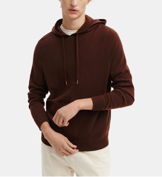 Hoodie droit en cachemire - Bompard - Café