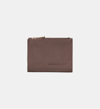 Portefeuille compact - Le Foulonné - Longchamp - Taupe