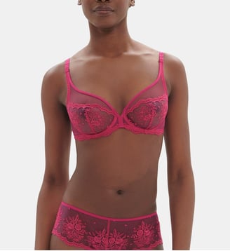 Soutien-gorge plongeant Intrigue - Simone Pérèle - Rose