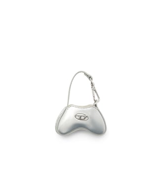 Porte-clés en cuir verni avec miroir Diesel