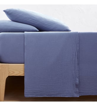 Drap plat uni gaze de coton La Redoute Interieurs