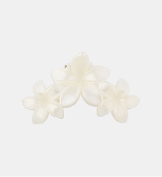 Pince à cheveux fleurs blanc perle - Balaboosté - Blanc
