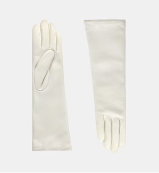 Célia Gants Femme en Cuir Doublés Soie - Agnelle - Lumière