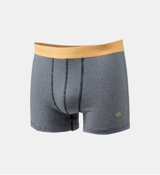 Boxer Navy Stripes en coton biologique - Billybelt - Bleu et blanc