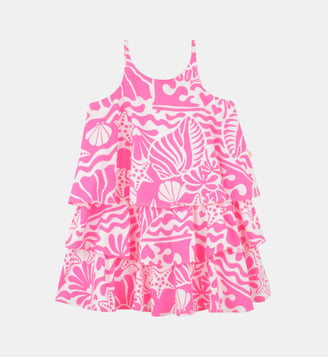 Robe à volants en viscose - Billieblush - Storm pink