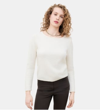 Pull mpierre - Motif uni - Caroll - Écru