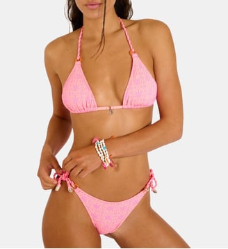 Maillot 2 pieces triangle Yeromassa - Banana Moon - Rose