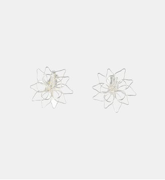 Boucles d'oreilles clips - fleurs filaires argentées - Balaboosté - Argenté