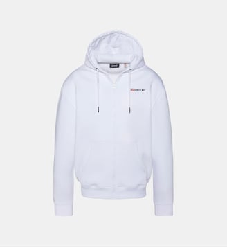 Sweatshirt zippé à capuche - Schott - Blanc