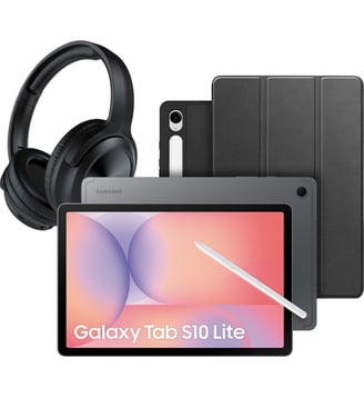 Tablette Android Pack Galaxy Tab S10 Lite + Bookcover + Casque - Samsung - Noir