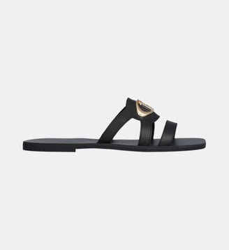 Mules plates avec logo - Liu Jo - Noir