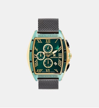 Montre Tonneau Vert MOW801 - Montignac - Doré