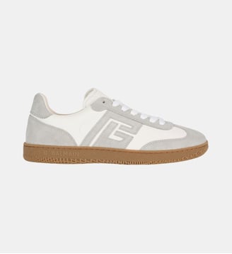 Baskets Balmain Swan en cuir lisse et suédé - Balmain - Gris