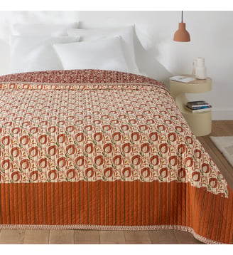 Couvre-lit Kantha coton lavé Aldea La Redoute Interieurs