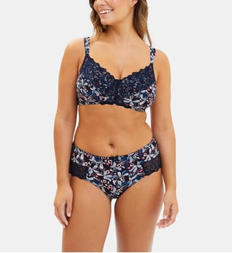 Shorty Flora - Sans Complexe - Bleu et rose