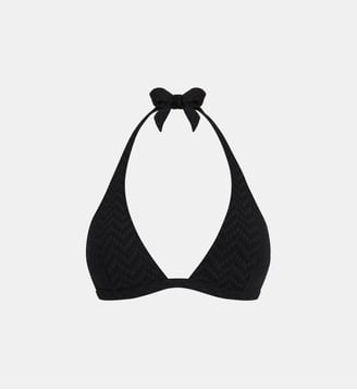 Haut de maillot de bain foulard Jacquard Chevron - Vilebrequin - Noir