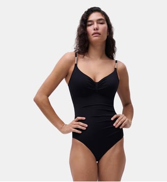 Maillot de bain 1 pièce emboîtant - Chantelle - Noir