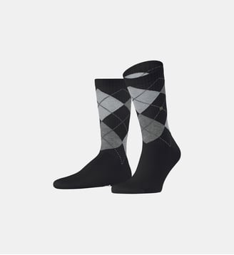Chaussettes Rib Court Coton Opaque - Burlington - Noir basic