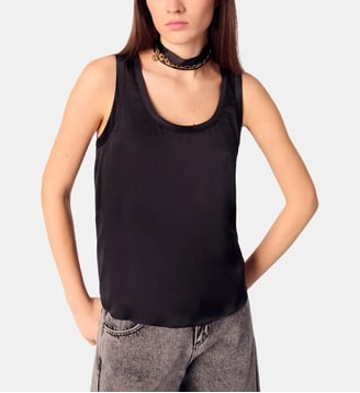 Top fluide droit - Maje - Noir