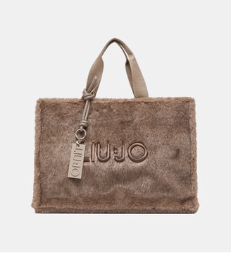 Grand sac fourre-tout en teddy - Liu Jo - Beige