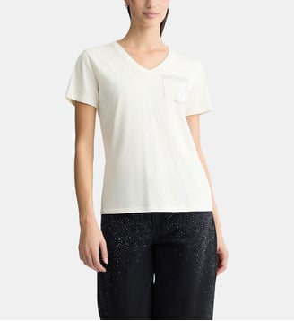 T-shirt avec strass - Liu Jo - Blanc