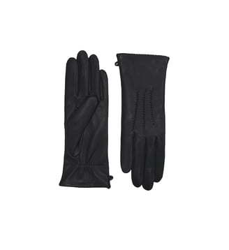 Gants Maeve Femme Cuir Agneau Glacé Doublés Soie - Agnelle - Nuit