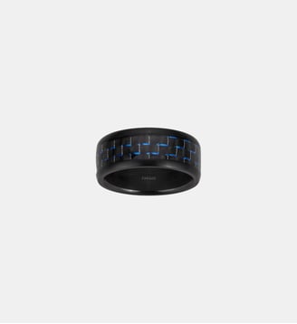 Bague Stanis en Acier 316L - Phebus - Noir