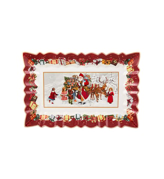Plat à gâteau rct., Père Noël et enfants - Villeroy & Boch - Multicolore
